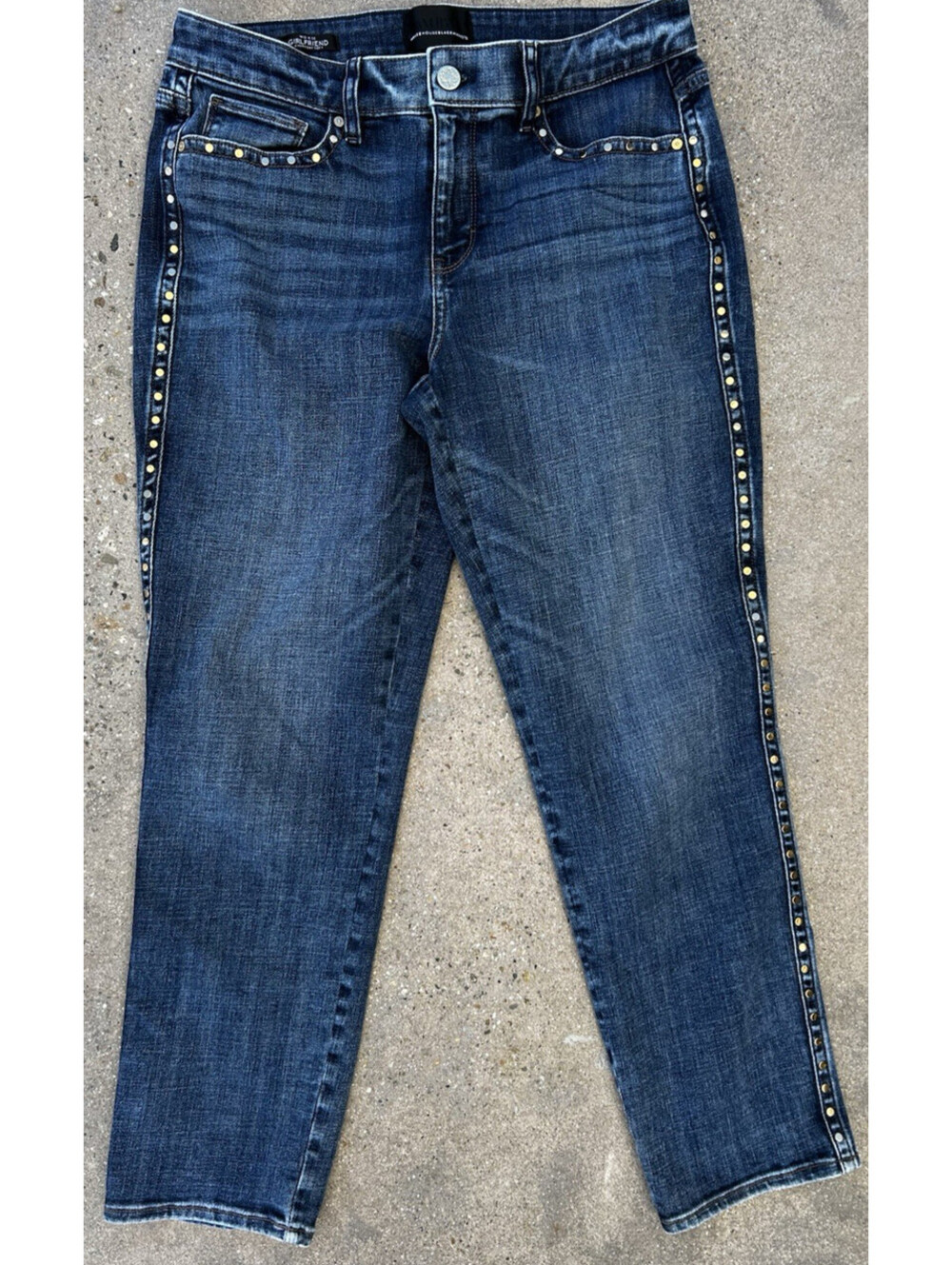 White House Black Market Designer Blue Denim Jeans Womens Sz 4 Measure 28Wx25.L